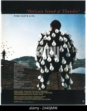 1986 Pink Floyd - Delicate Sound of Thunder - Pink Floyd Live Album-Werbespot Stockfoto