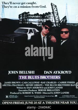 1980 The Blues Brothers Filmplakat mit John Belushi und Dan Aykroyd, dir John Landis Stockfoto