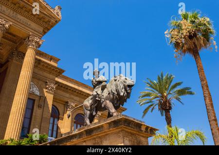 Teatro Massimo, ein Opernhaus in Palermo, Sizilien, Italien; Palermo, Italien Stockfoto