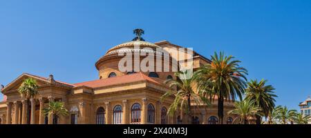 Teatro Massimo, ein Opernhaus in Palermo, Sizilien, Italien; Palermo, Italien Stockfoto