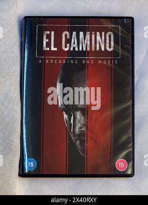 El Camino DVD Cover, Breaking Bad Spinoff Film. Studio eingerichtet. April 2024 Stockfoto