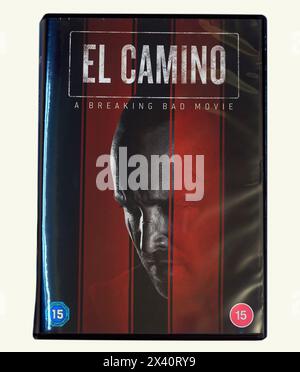 El Camino DVD Cover, Breaking Bad Spinoff Film. Studio eingerichtet. April 2024 Stockfoto