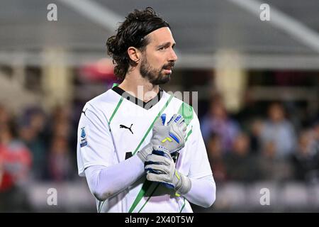 Florenz, Italien. April 2024. US Sassuolo Torhüter Andrea Consigli während ACF Fiorentina gegen US Sassuolo, italienisches Fußball Serie A Spiel in Florenz, Italien, 28. April 2024 Credit: Independent Photo Agency/Alamy Live News Stockfoto