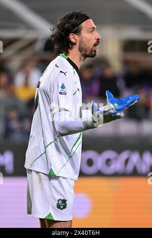 Florenz, Italien. April 2024. US Sassuolo Torhüter Andrea Consigli während ACF Fiorentina gegen US Sassuolo, italienisches Fußball Serie A Spiel in Florenz, Italien, 28. April 2024 Credit: Independent Photo Agency/Alamy Live News Stockfoto