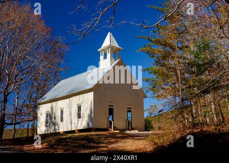 Cades Cove Methodist Church. Great Smoky Mountains National Park. Cades Cove Loop Road, Townsend, Tennessee, USA. Stockfoto