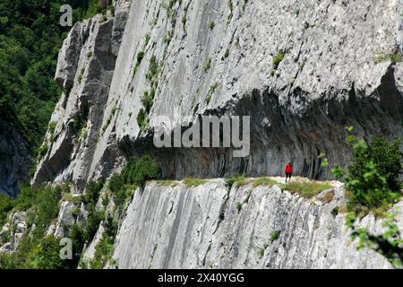 Frankreich, Nouvelle Aquitaine, Pyrenäen, Atlantiques (64), Bearn, Etsaut, Chemin de la Reife Stockfoto