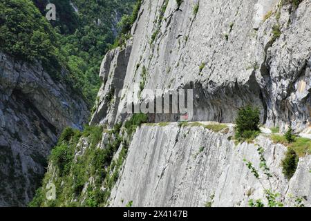 Frankreich, Nouvelle Aquitaine, Pyrenäen, Atlantiques (64), Bearn, Etsaut, Chemin de la Reife Stockfoto