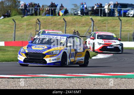 Daniel Rowbottom, Ford Focus ST, NAPA Racing UK, Runde 2, BTCC, British Touring Car Championship, Eröffnungsrunden der Saison 2024, 28. April 2024, Stockfoto