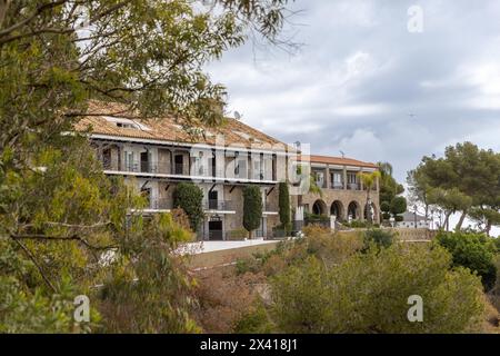 Ein Luxushotel hoch über der Stadt Malaga in Spanien Stockfoto