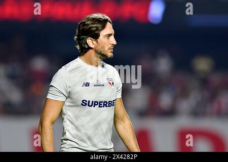 São Paulo (SP), 29/04/2024 - Futebol/São PAULO-PALMEIRAS - Luis Zubeldía aus São Paulo - Spiel zwischen São Paulo x Palmeiras, gültig für die vierte Runde der brasilianischen Meisterschaft, die in der Nacht dieses Montag, den 29. Mai, im MorumBIS-Stadion südlich von São Paulo ausgetragen wird. (Foto: Eduardo Carmim/Alamy Live News) Stockfoto