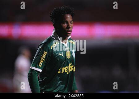 Sao Paulo, Brasilien. April 2024. SP - SAO PAULO - 04/29/2024 - BRASILIANER A 2024, SAO PAULO x PALMEIRAS - PALMEIRAS Spieler Endrick während eines Spiels gegen Sao Paulo im Morumbi Stadion für die brasilianische A 2024 Meisterschaft. Foto: Ettore Chiereguini/AGIF Credit: AGIF/Alamy Live News Stockfoto