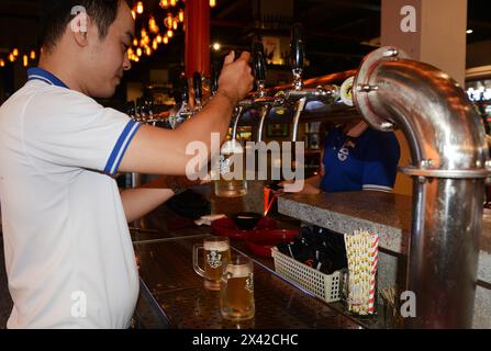 Die 5 Elements Brew Co. Taproom in da Nang, Vietnam. Stockfoto