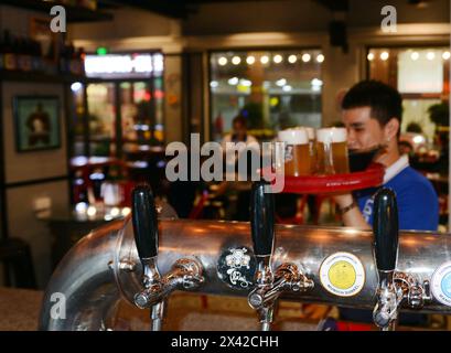 Die 5 Elements Brew Co. Taproom in da Nang, Vietnam. Stockfoto