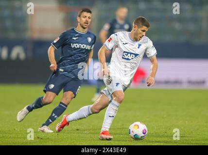 firo: 26. April 2024, Fußball, 1. Liga, 1.Bundesliga, Saison 2023/2024, VfL Bochum 1848 - TSG Hoffenheim. 3:1 Stockfoto