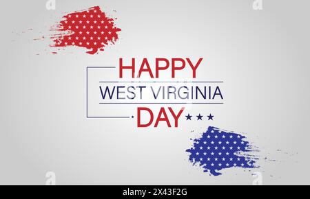 Lebendiges Design zu Ehren des West Virginia Day Stock Vektor