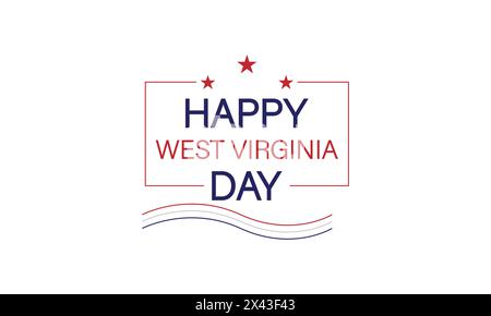 Lebendiges Design zu Ehren des West Virginia Day Stock Vektor