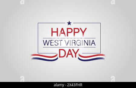 Lebendiges Design zu Ehren des West Virginia Day Stock Vektor