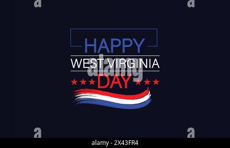 Lebendiges Design zu Ehren des West Virginia Day Stock Vektor