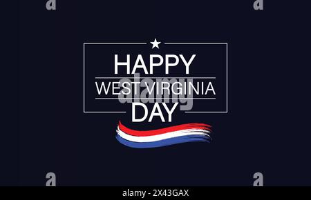 Lebendiges Design zu Ehren des West Virginia Day Stock Vektor