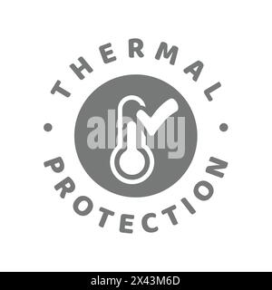 Vektorlabel für den Wärmeschutz. Hitzebeständiger Abzeichen. Stock Vektor