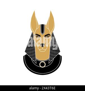 Anubis, der Gott des alten Ägypten. Stock Vektor