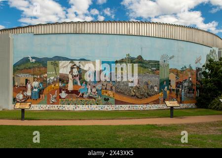 Water Tank Art, Biloela, Queensland, Australien Stockfoto