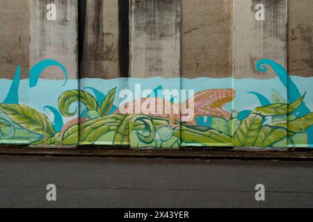 Water Reservoir Art by Street Art Murals, Green Hill, Queensland, Australien Stockfoto