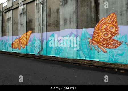 Water Reservoir Art by Street Art Murals, Green Hill, Queensland, Australien Stockfoto