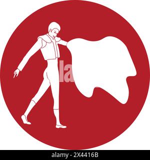 Matador-Symbol Vektordarstellung Symboldesign Stock Vektor