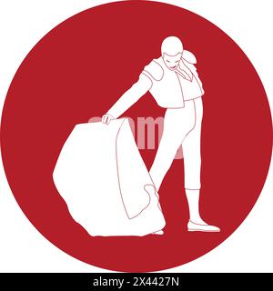 Matador-Symbol Vektordarstellung Symboldesign Stock Vektor