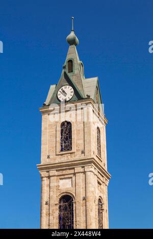 Jaffa Uhrenturm, Yefet Straße, Altstadt von Jaffa, Israel Stockfoto