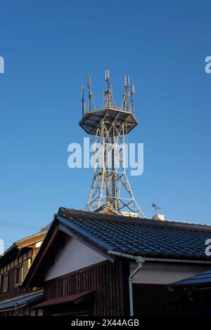 Eine Basisstation für Mobiltelefone in Japan. Stockfoto