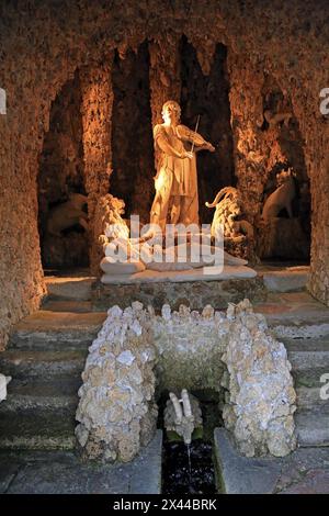 Schloss Hellbrunn, Salzburg, Österreich, Trickbrunnen Stockfoto