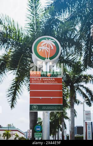 Brickell Metrorail Metromover Station, Little Havana, Miami, Florida, USA Stockfoto