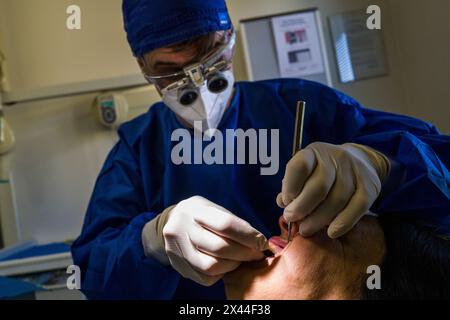 Italien, Verdello, Zahnarztpraxis von Doktor Marco Goisis Stockfoto