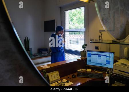 Italien, Verdello, Zahnarztpraxis von Doktor Marco Goisis Stockfoto