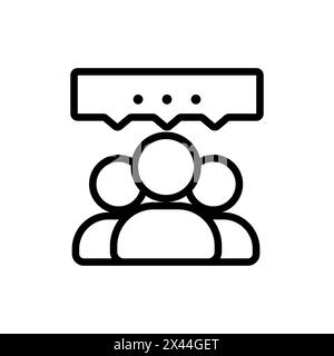 Vektorsymbol für Diskussionskontur Stock Vektor