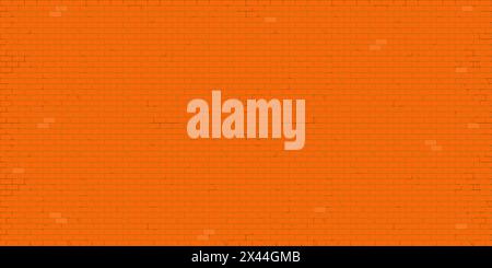 Urban Flat Orange Einfache Ziegelwand Nahtlose Textur Dekorative Hintergrund Vektor-Illustration Stock Vektor