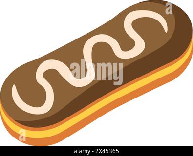 Flaches Cartoon-Restaurant, französische Bäckerei-Ikone Stock Vektor