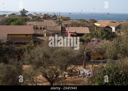Nicolas Remene/Le Pictorium - Ile de Goree au, Senegal. April 2024. Senegal/Dakar/Goree Island - Blick auf Goree vom Castel, dem höchsten Punkt der Insel, am 23. April 2024. Quelle: LE PICTORIUM/Alamy Live News Stockfoto