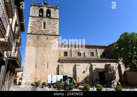 Riaza, Kirche Nuestra Señora del Manto (15. Jahrhundert). Provinz Segovia, Castilla y Leon, Spanien. Stockfoto