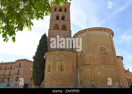 Segovia Stadt, San Andres Kirche (romanisch, 12.-13. Jahrhundert und später). Castilla y Leon, Spanien. Stockfoto