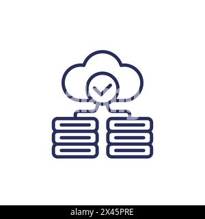 Symbol Infrastruktur mit einer Cloud Stock Vektor