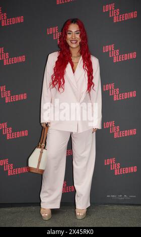 Megan Bolton besuchte eine Galavorführung von Love Lies Blood im Prince Charles Theatre in London. Bilddatum: Dienstag, 30. April 2024. Stockfoto