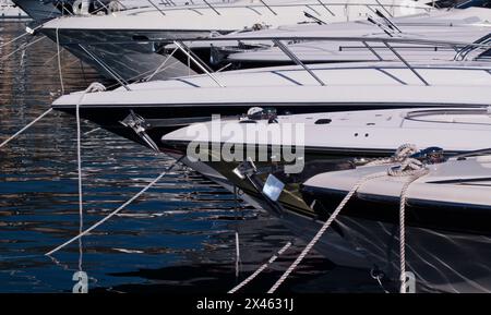 Italien, Neapel, Marina, Luxus-Yachten Stockfoto