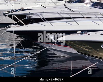 Italien, Neapel, Marina, Luxus-Yachten Stockfoto