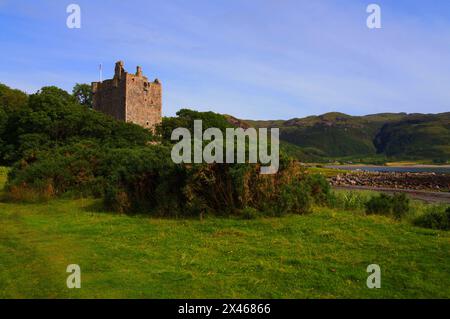 Moy Castle, erbaut um 1450, Lochbuie, Isle of Mull, Schottland, UK Stockfoto