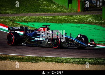 Imola, Italien. April 2024 30. Kimi Antonelli (ITA) Mercedes AMG Reservefahrer und f2 Fahrer für prema Racing, Lauf mit einem F1-Auto in Imola 30 April 2024 mit Mercedes AMG W13 2022 Credit: Independent Photo Agency/Alamy Live News Stockfoto