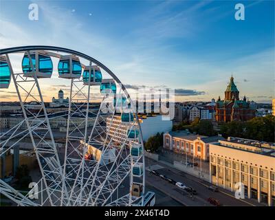 Drohnenansicht von Helsinki, Finnland Stockfoto