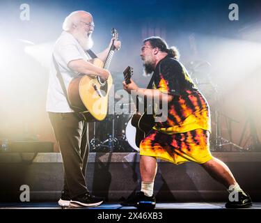 Tenacious D Drummer spielte live am 30. April 2024 in Oslo auf der Spicy Meatballs Tour Stockfoto